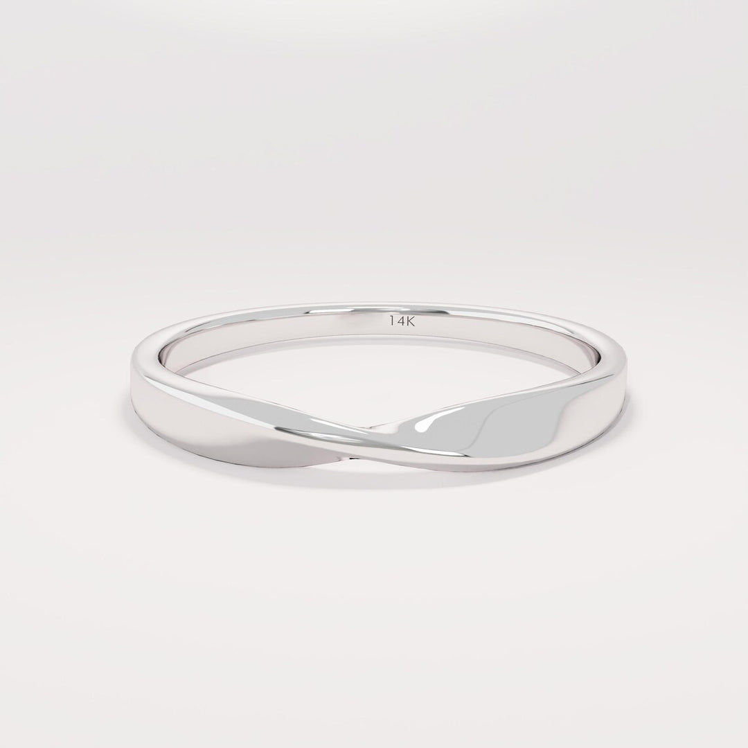 Gold Twisted Wedding Band 14k