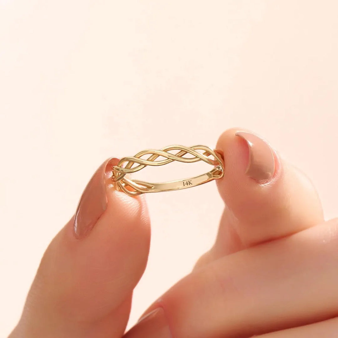 14k Solid Gold Celtic Knot Ring
