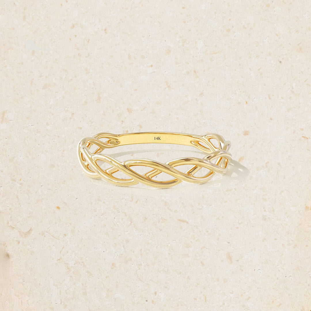 14k Solid Gold Celtic Knot Ring