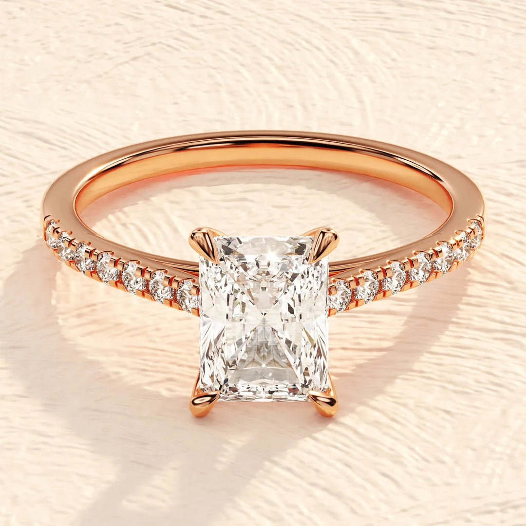 Radiant Moissanite Engagement Ring