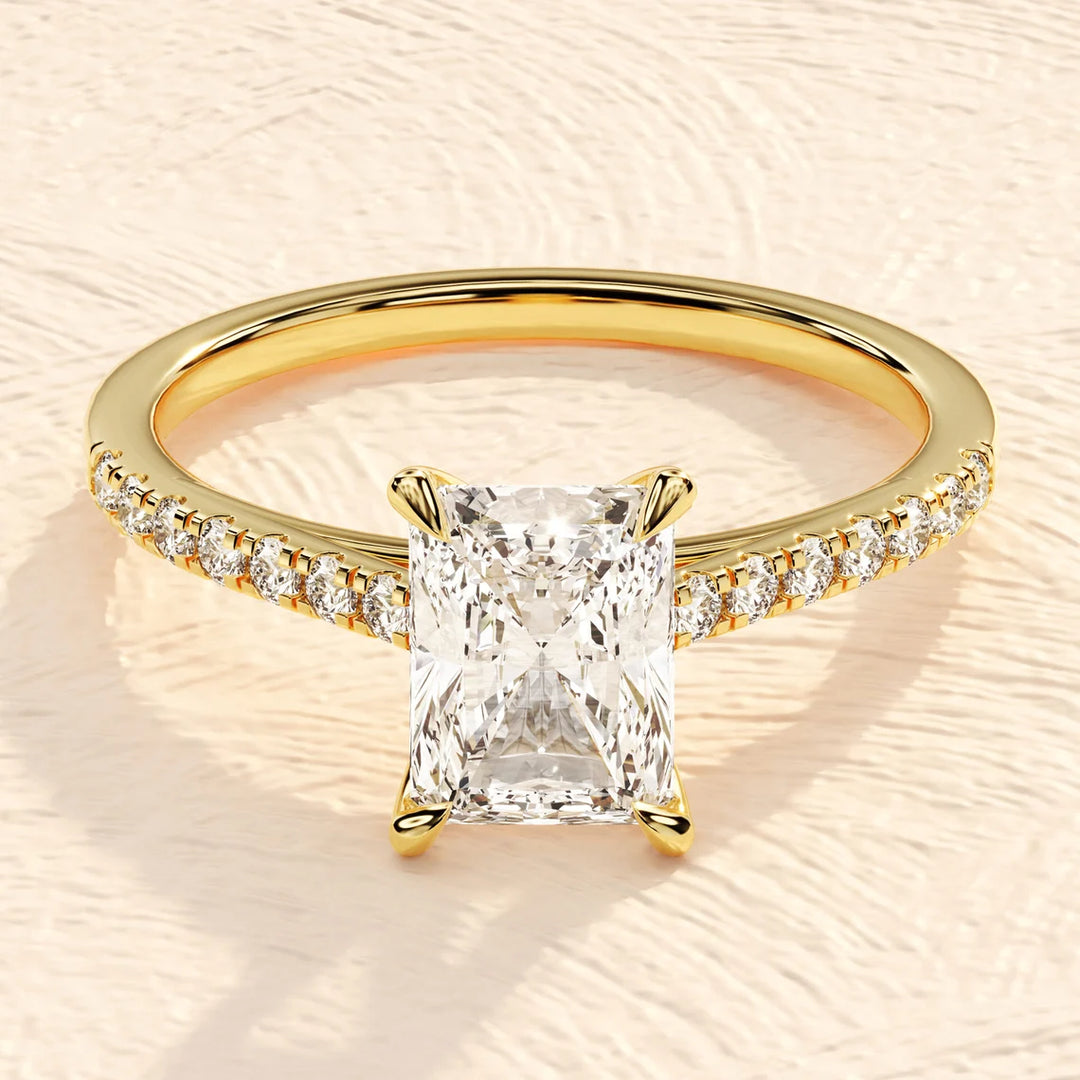 Radiant Moissanite Engagement Ring