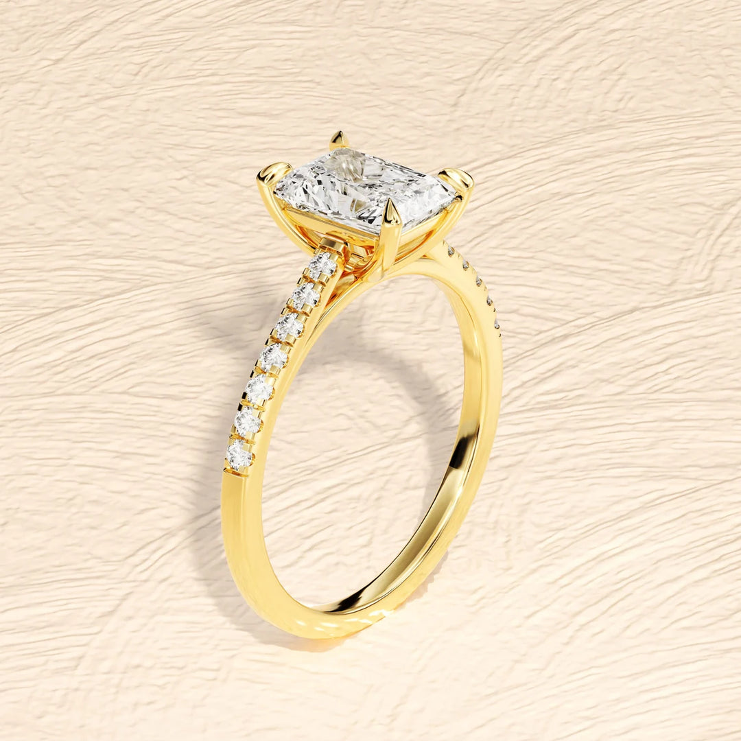Radiant Moissanite Engagement Ring