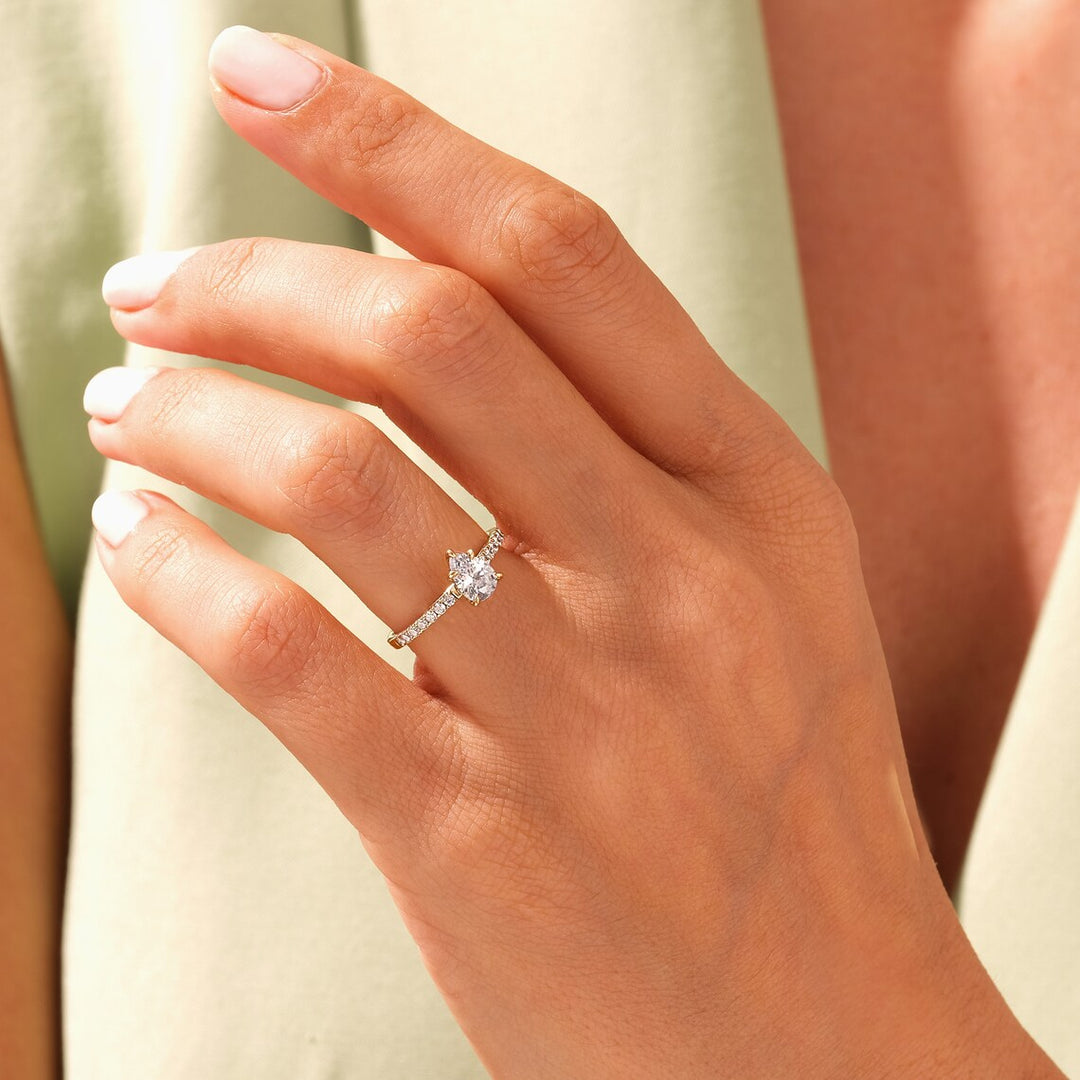 1.50 CT Pear Engagement Ring