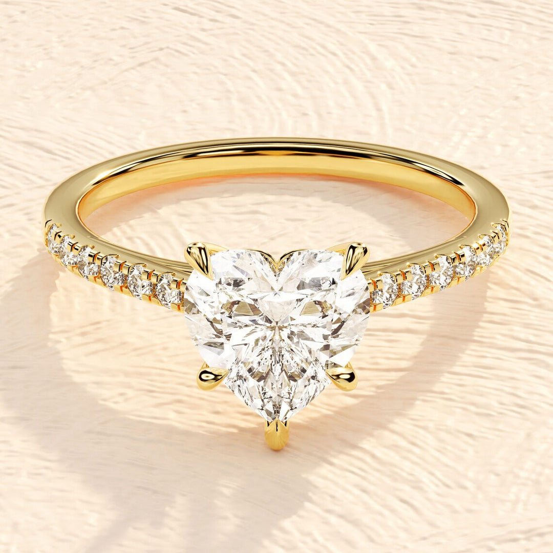 1.50 CT Heart Engagement Ring