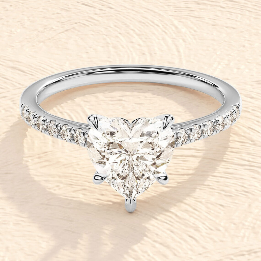 1.50 CT Heart Engagement Ring