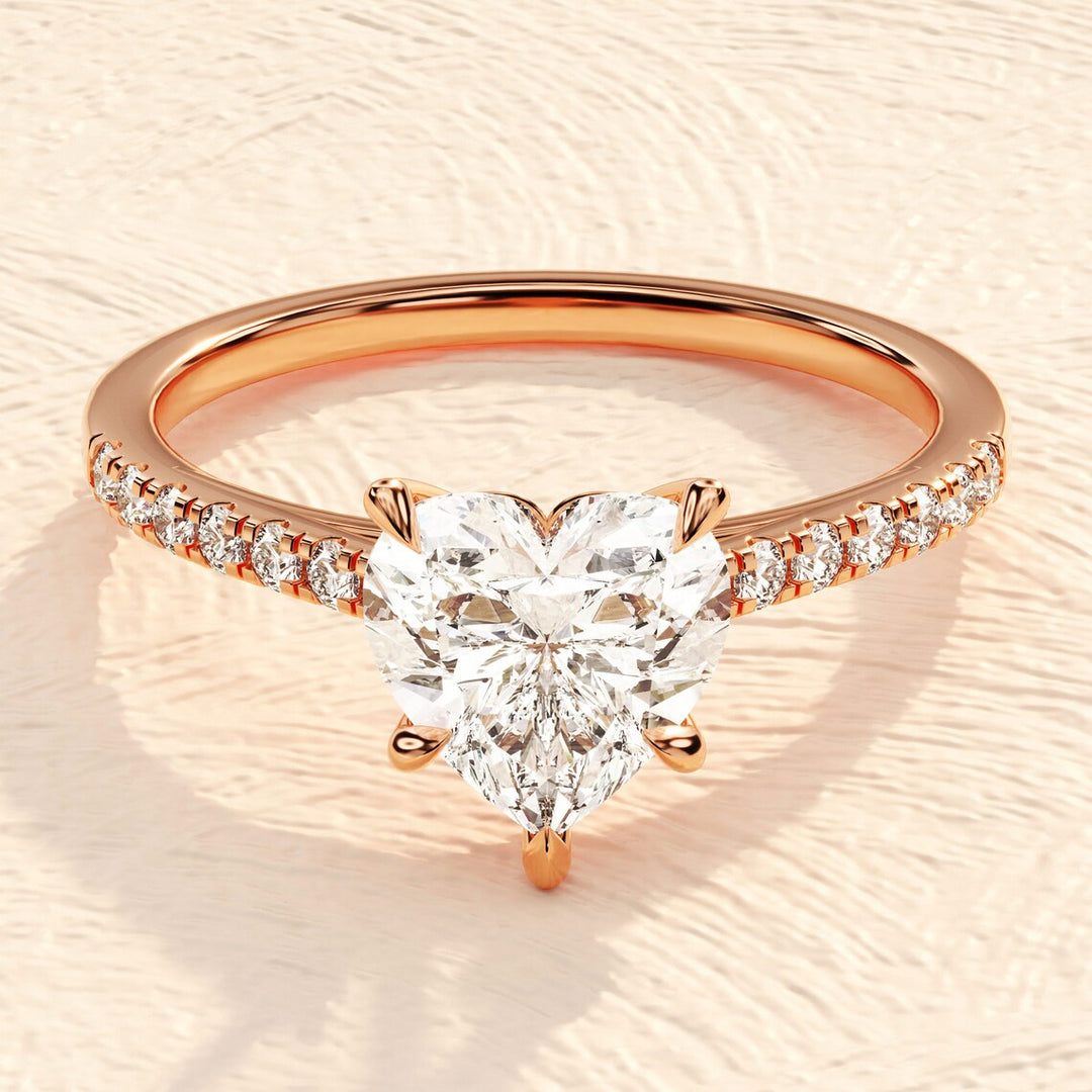 1.50 CT Heart Engagement Ring