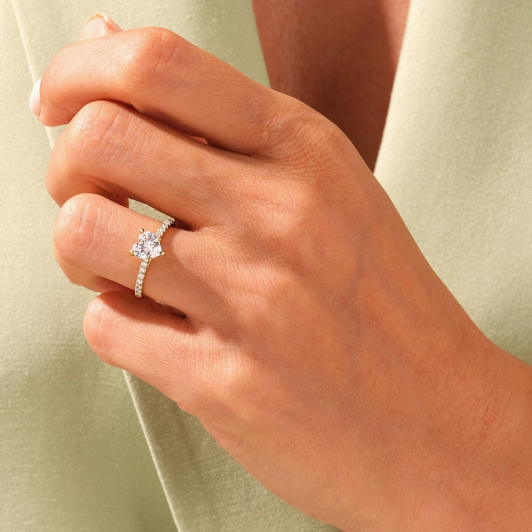 1.50 CT Heart Engagement Ring