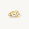 Diamond Connected Stacker Gold Linked Spinner Ring