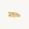 Diamond Connected Stacker Gold Linked Spinner Ring