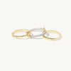 Diamond Connected Stacker Gold Linked Spinner Ring