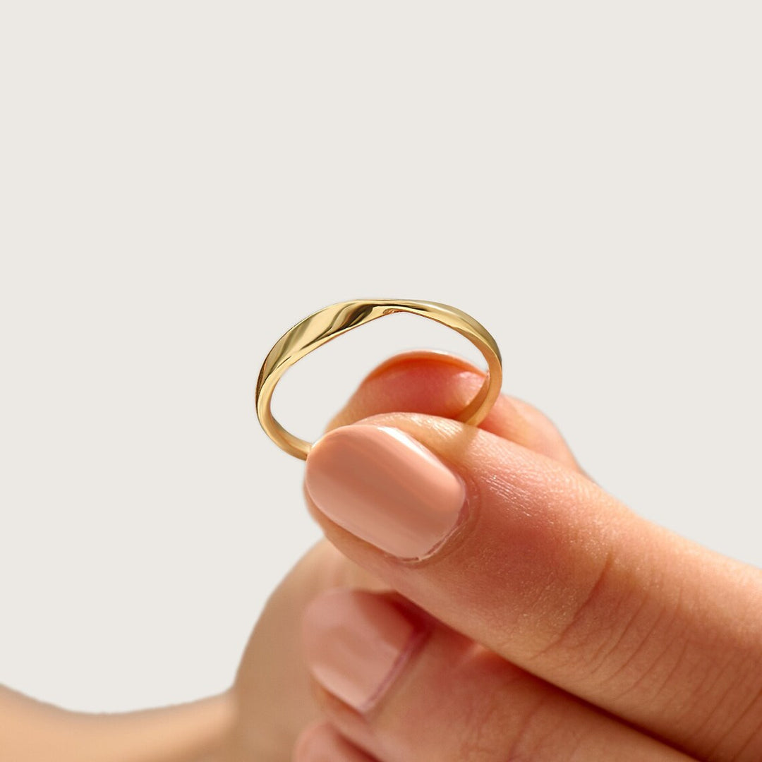 Gold Twisted Wedding Band 14k