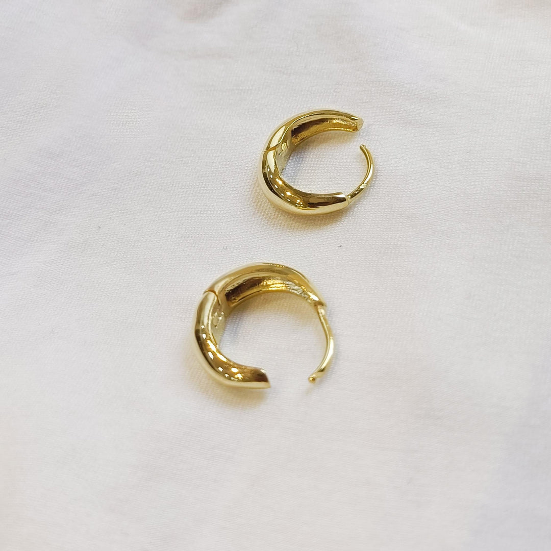Round Hoop Thick Earring Basic Statement Earrings Round Gold Huggie Earring Chunky Hoop Earring Circle Loop Huggie Minimalist Gifts