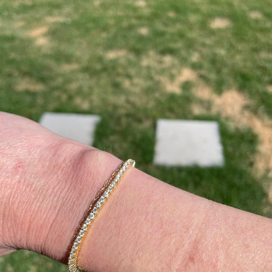 Tennis Bracelet, Gold Tennis Bracelet, Cubic Zirconia Tennis Bracelet, Dainty Bracelet, Diamond Bracelet, Gift for Her, Minimalist Bracelet