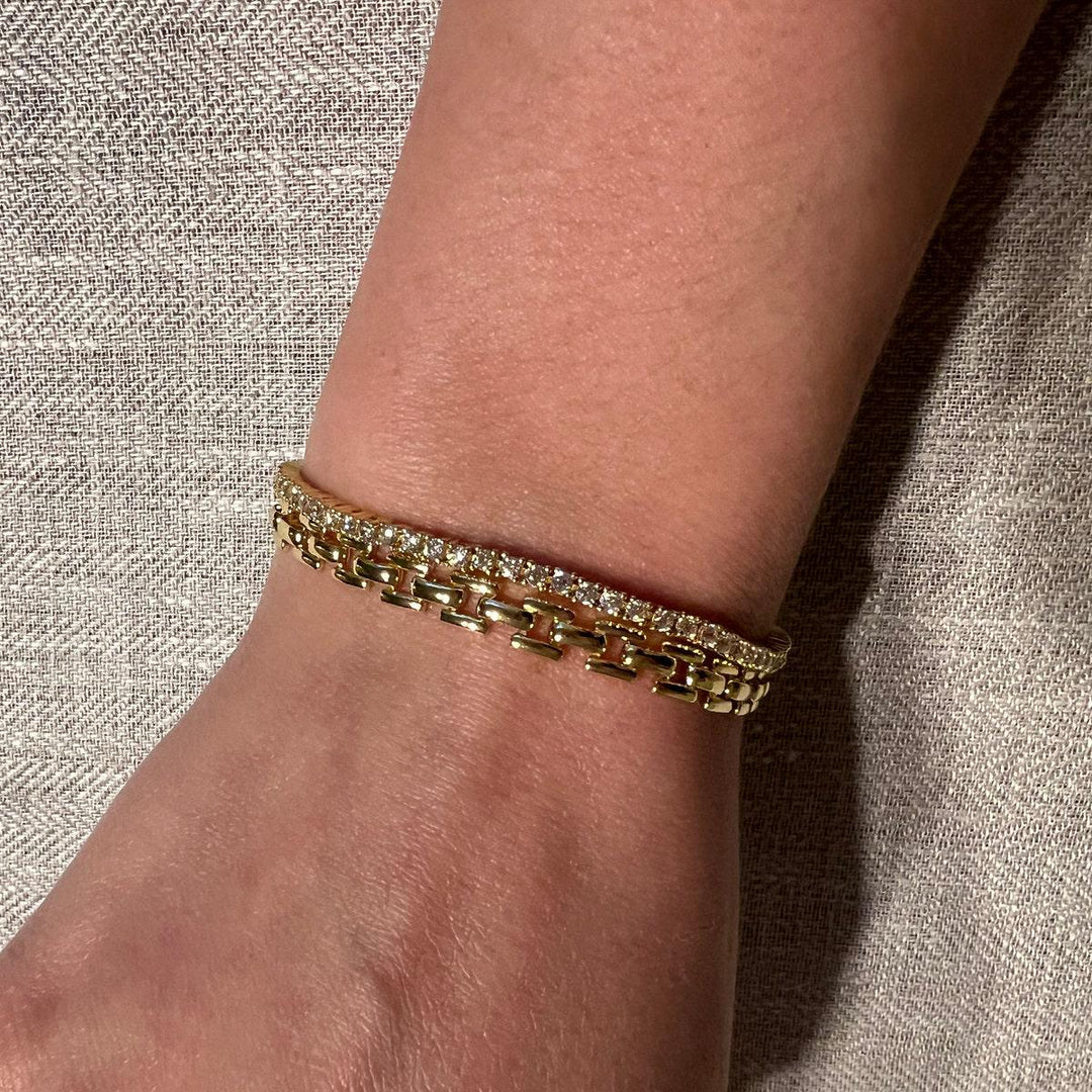 Tennis Bracelet, Gold Tennis Bracelet, Cubic Zirconia Tennis Bracelet, Dainty Bracelet, Diamond Bracelet, Gift for Her, Minimalist Bracelet