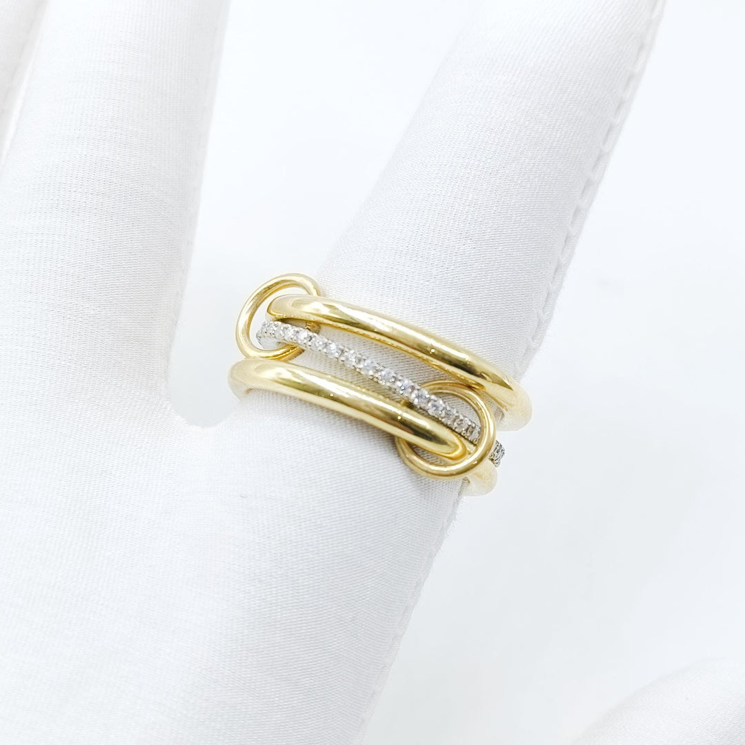 New Sia Ring 14KGF Gold Multi Link Connected Ring Chunky Gold Ring Gold Ring Set Eternity Statement Maximalist Interlocking Ring