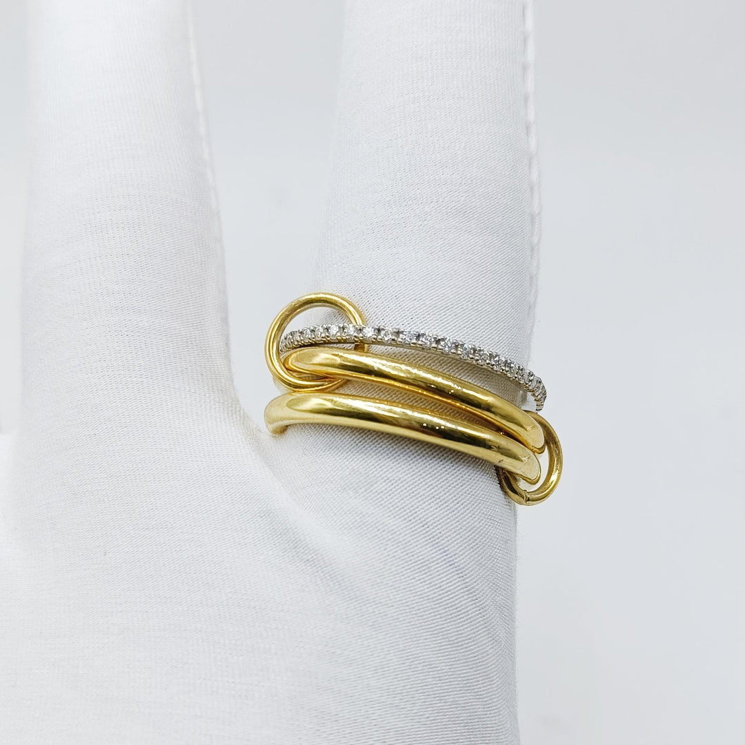 14KGF Gold Multi Link Connected Ring Chunky Gold Ring Gold Ring Set Eternity Statement Ring Maximalist Ring Interlocking Ring