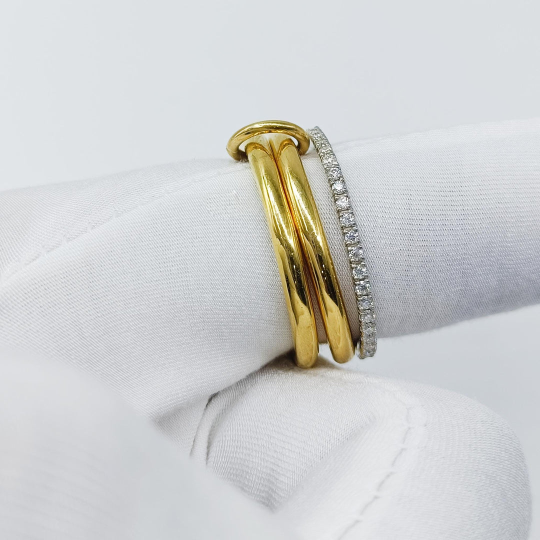 14KGF Gold Multi Link Connected Ring Chunky Gold Ring Gold Ring Set Eternity Statement Ring Maximalist Ring Interlocking Ring