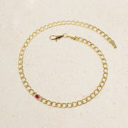 14k 3MM Miami Gold Curb Link Chain Bracelet