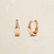 14k Gold Teardrop Hoop Earrings