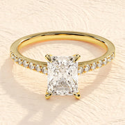 Radiant Moissanite Engagement Ring