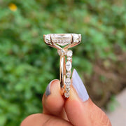 Marquise Cut Moissanite Wedding Bridal Ring Set