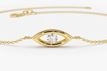Load image into Gallery viewer, Evil Eye Diamond Bracelet in 14k Gold Good Luck Charm Bracelet And Friendship Bracelet
