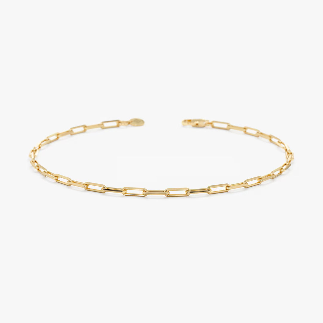 14K Gold Paperclip Bracelet
