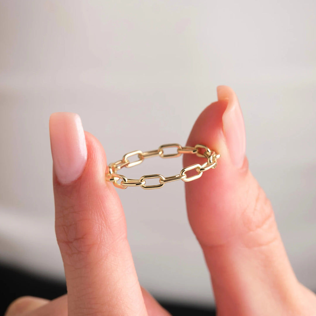 Gold Link Chain Eternity Ring