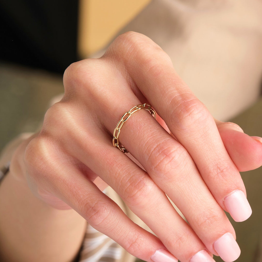 Gold Link Chain Eternity Ring