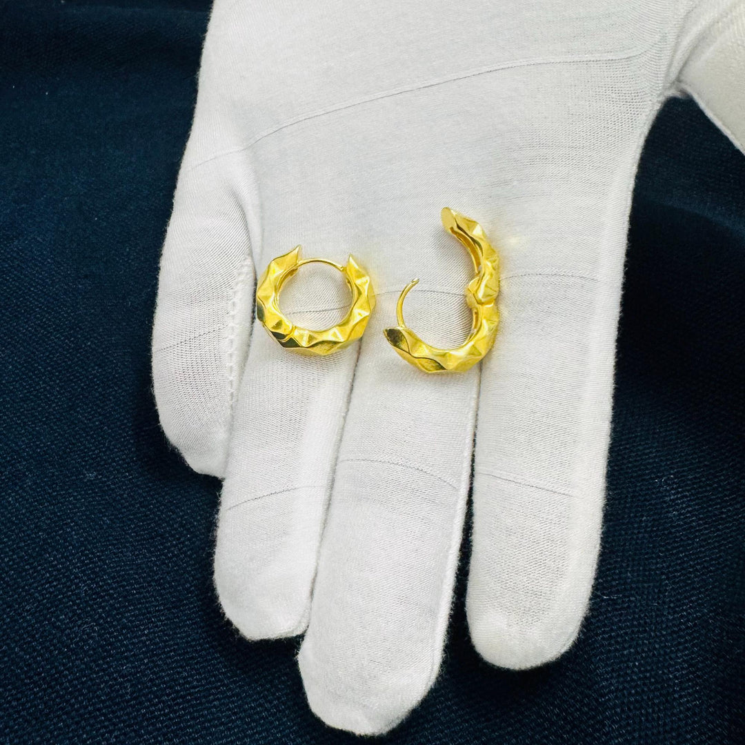 14K Gold  Small Hoop Earrings, Dainty Sterling Silver Hoop Earring, Thick 14k Gold Hoop Earring, Medium Minimal Hoop Earring, Huggie Earring