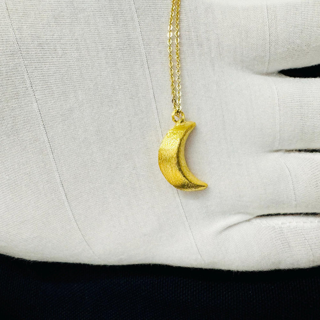 925 Silver Moon Necklace Jewellery, Dainty Crescent Necklace, Gift for Mom Wife Girlfriend Tiny initial Charm Christmas Gift Moon Pendant