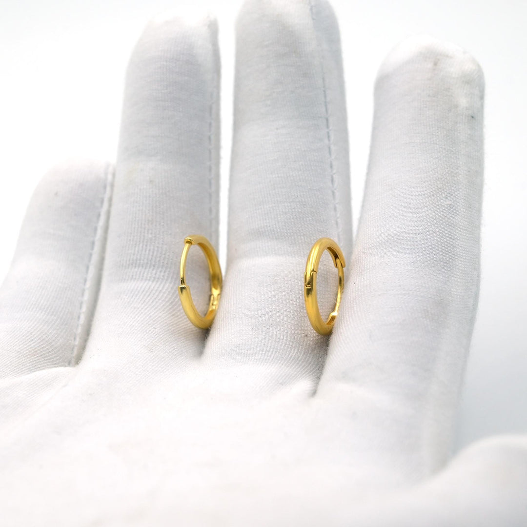 14K Gold Golden Twist Hoop Twisted Huggie Earring Round Hoop Earring Classic Hoop Earring Twist Hoop Twist Huggie Earring Round Hoop Earring