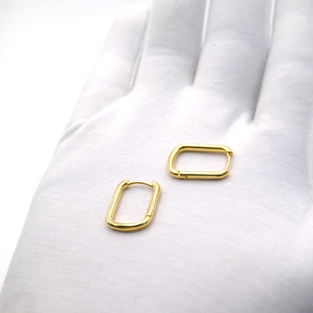 14K Gold Large Hoop Earrings, Hammered Hoop Earrings,  Classic Hoops, Textured Circle Earrings, Unique Hoop Earrings, U Shape Earrings