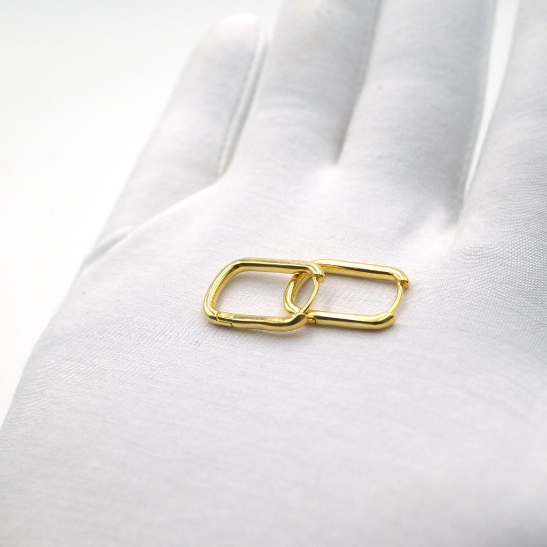 14K Gold Large Hoop Earrings, Hammered Hoop Earrings,  Classic Hoops, Textured Circle Earrings, Unique Hoop Earrings, U Shape Earrings