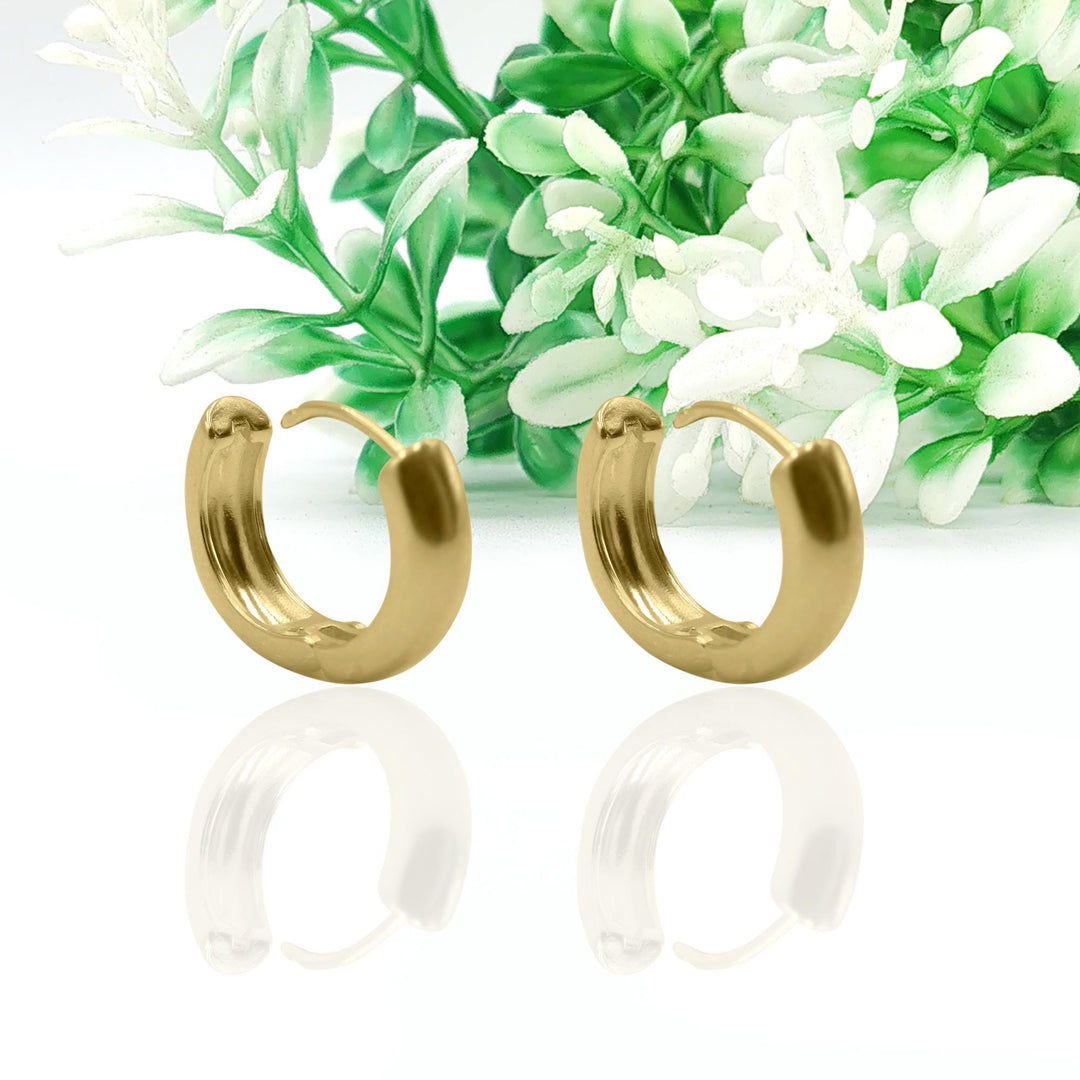925 Silver Small Huggie hoop Earring, Chunky Hoops Gold Hoops Gold Earrings, Statement Earrings Small Chunky Hoops Earring, Spiral Earrings
