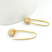 925 Sterling Silver Safety Pin Earrings, Minimal Gold Safety Pin Earrings, Modern Stacking Earrings,  Minimalist Gold Earrings