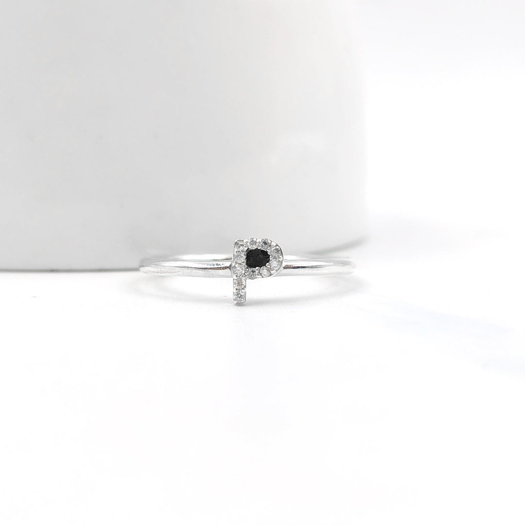 14K Gold Plated Signet Initial Ring, Gold Custom Ring, Sterling Silver Letter Ring, Personalized Initial Ring, Dainty Initial Jewelry