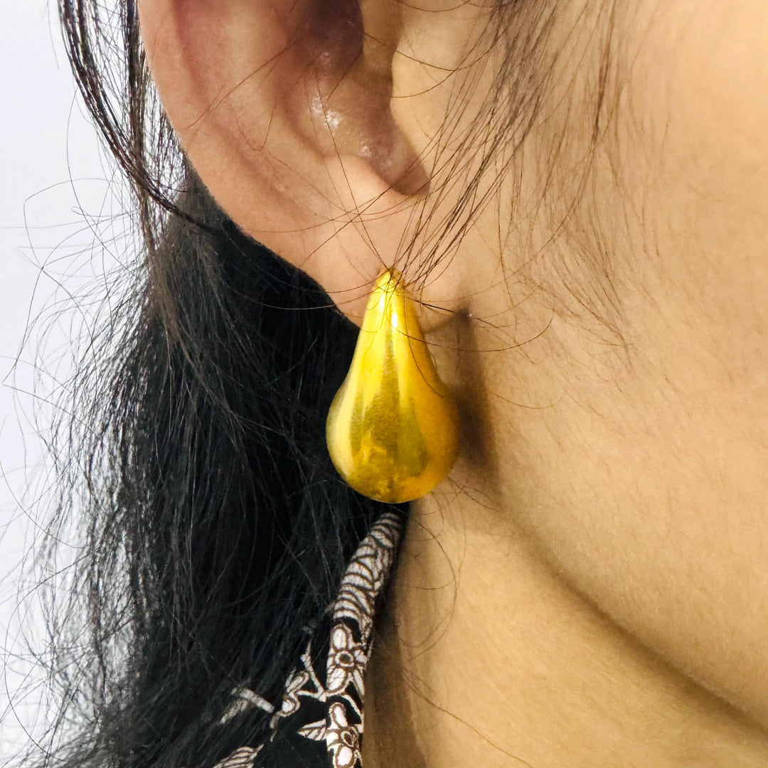 14K Gold Statement Earrings, Chunky Hoop Earrings, Mini Chunky Hoop Earrings in Sterling Silver, Chubby Hoop Earring, Silver or Gold Earring