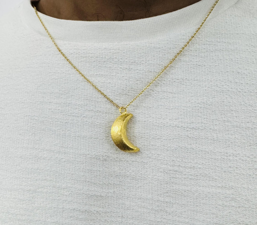 925 Silver Moon Necklace Jewellery, Dainty Crescent Necklace, Gift for Mom Wife Girlfriend Tiny initial Charm Christmas Gift Moon Pendant