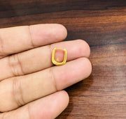 14K Gold hoop earring, rectangle stacking tiny huggie hoop, dainty everyday hypoallergenic jewelry, gift for her Small rectangular earrings