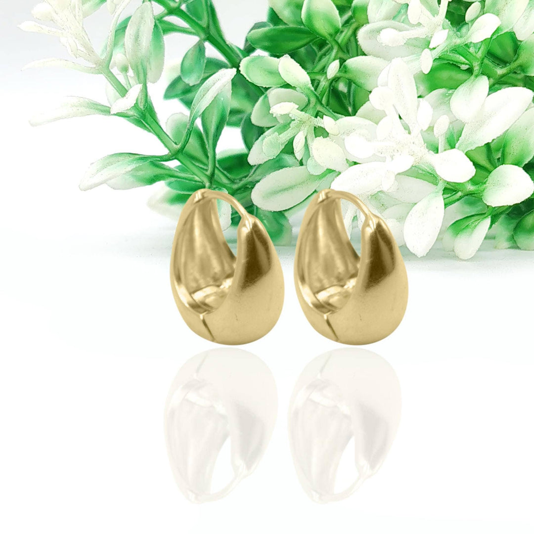 14K Gold Hoop Earrings Small Hoop Earrings, Chunky Hoop Earrings Statement Earrings, Dainty Leave Earrings, Open Huggie Hoop Earrings