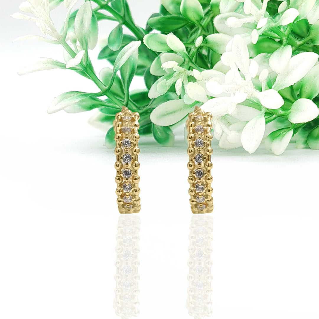 14K Gold Dainty Star Huggie Hoop Earring Dainty North Huggie Earring Small Hoop Earring Tiny Square Huggie Hoop Dainty Bezel Crystal Earring