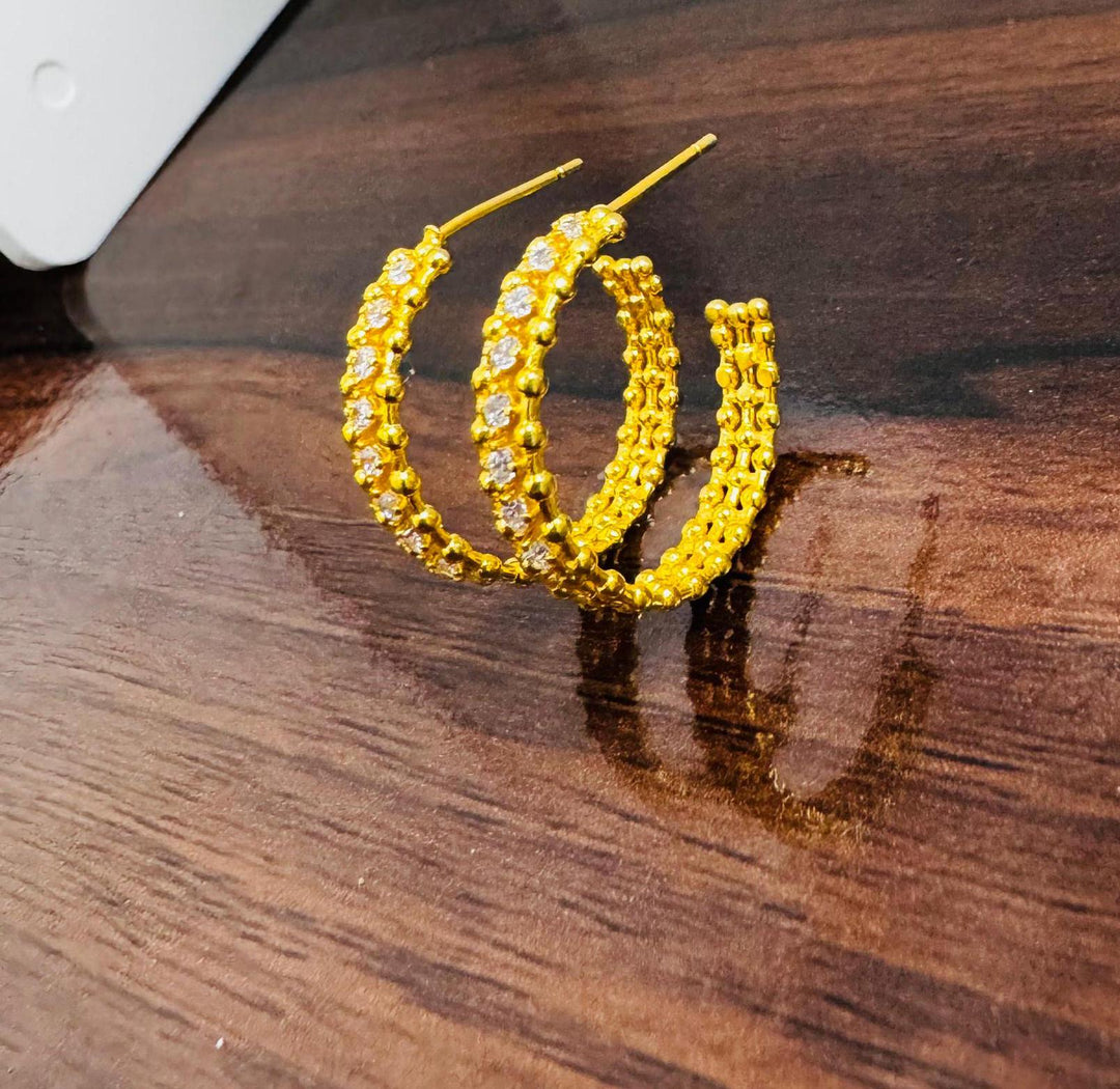 14K Gold Dainty Star Huggie Hoop Earring Dainty North Huggie Earring Small Hoop Earring Tiny Square Huggie Hoop Dainty Bezel Crystal Earring