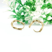 925 Sterling Silver  Round Hoop Earring Tiny Heart Huggie Hoop Earring Golden Twist Hoops Earring Twisted Huggie Jewelry Dainty Hoop Earring