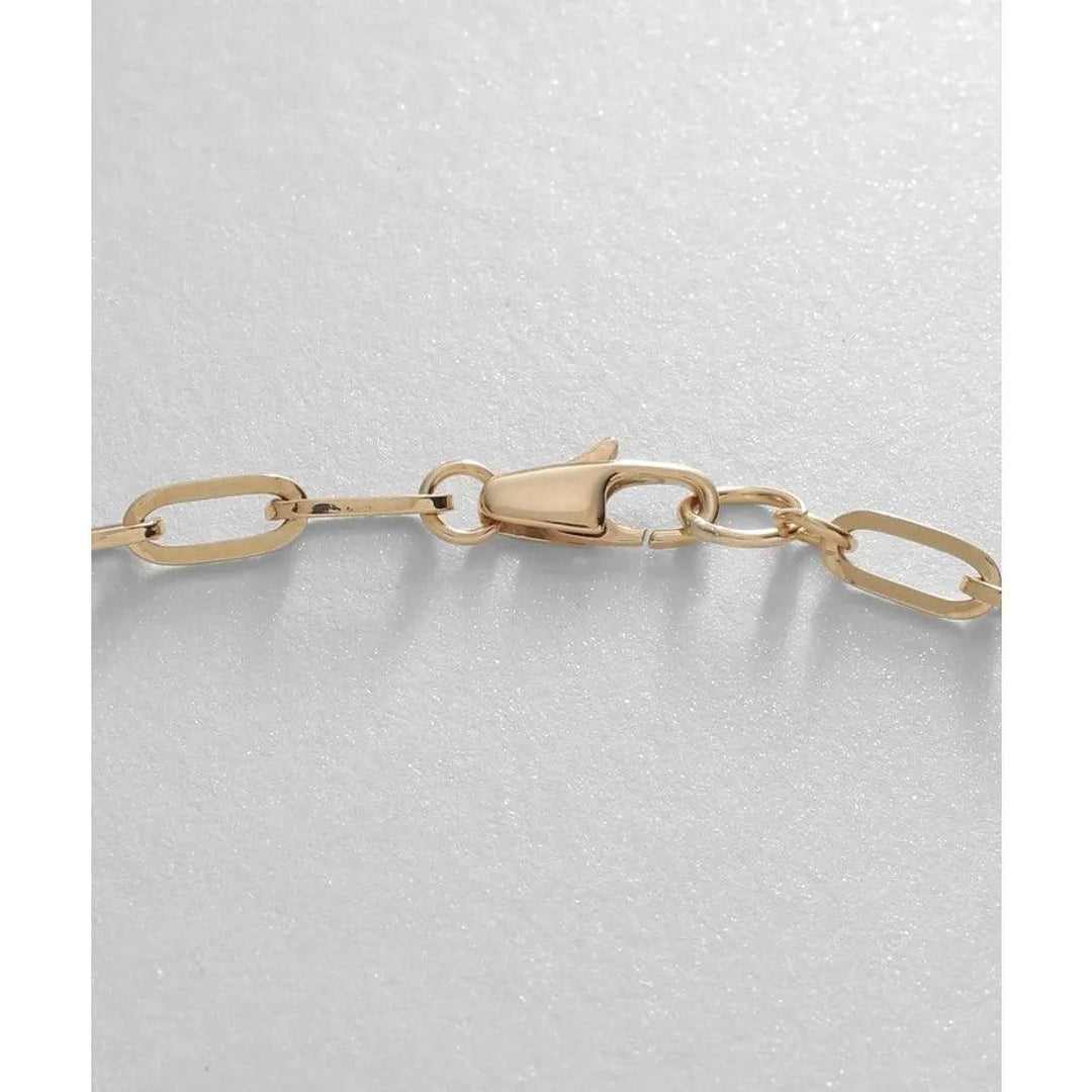 14k Solid Gold Fancy Paperclip Chain, 14k Gold Paperclip Bracelet, 14k Real Gold Paperclips Necklace, 14k Gold Chain For Mans And Woman's
