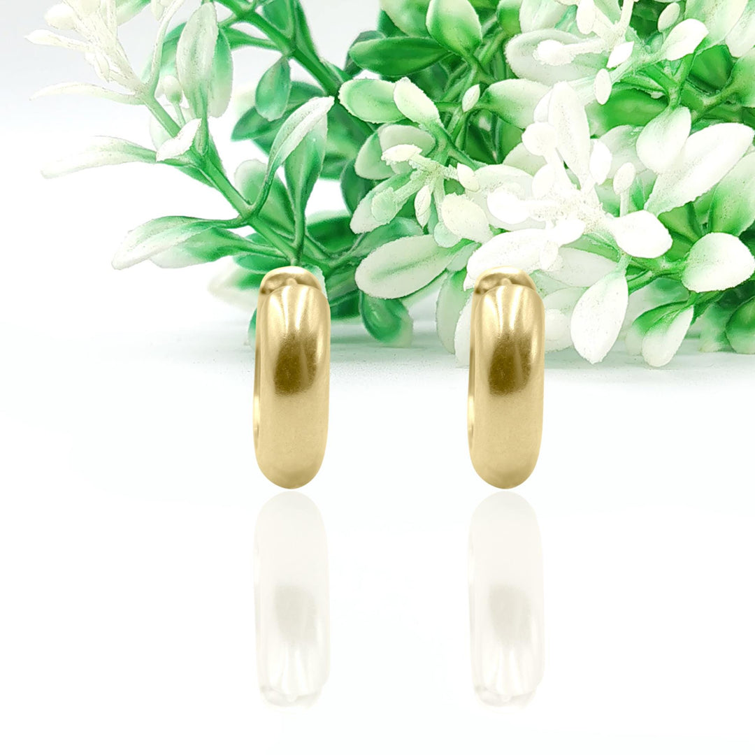 925 Silver Small Huggie hoop Earring, Chunky Hoops Gold Hoops Gold Earrings, Statement Earrings Small Chunky Hoops Earring, Spiral Earrings