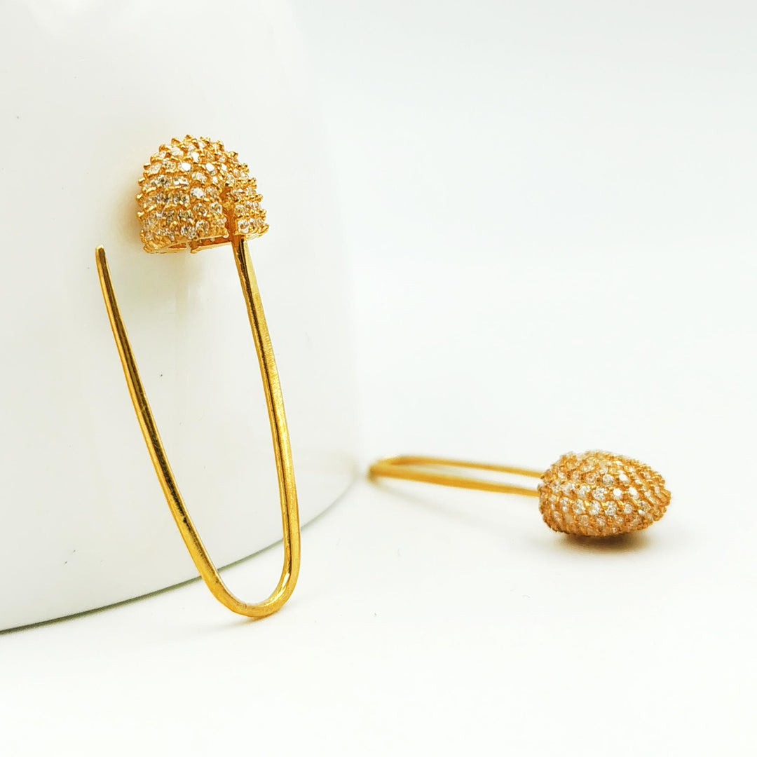 925 Sterling Silver Safety Pin Earrings, Minimal Gold Safety Pin Earrings, Modern Stacking Earrings,  Minimalist Gold Earrings
