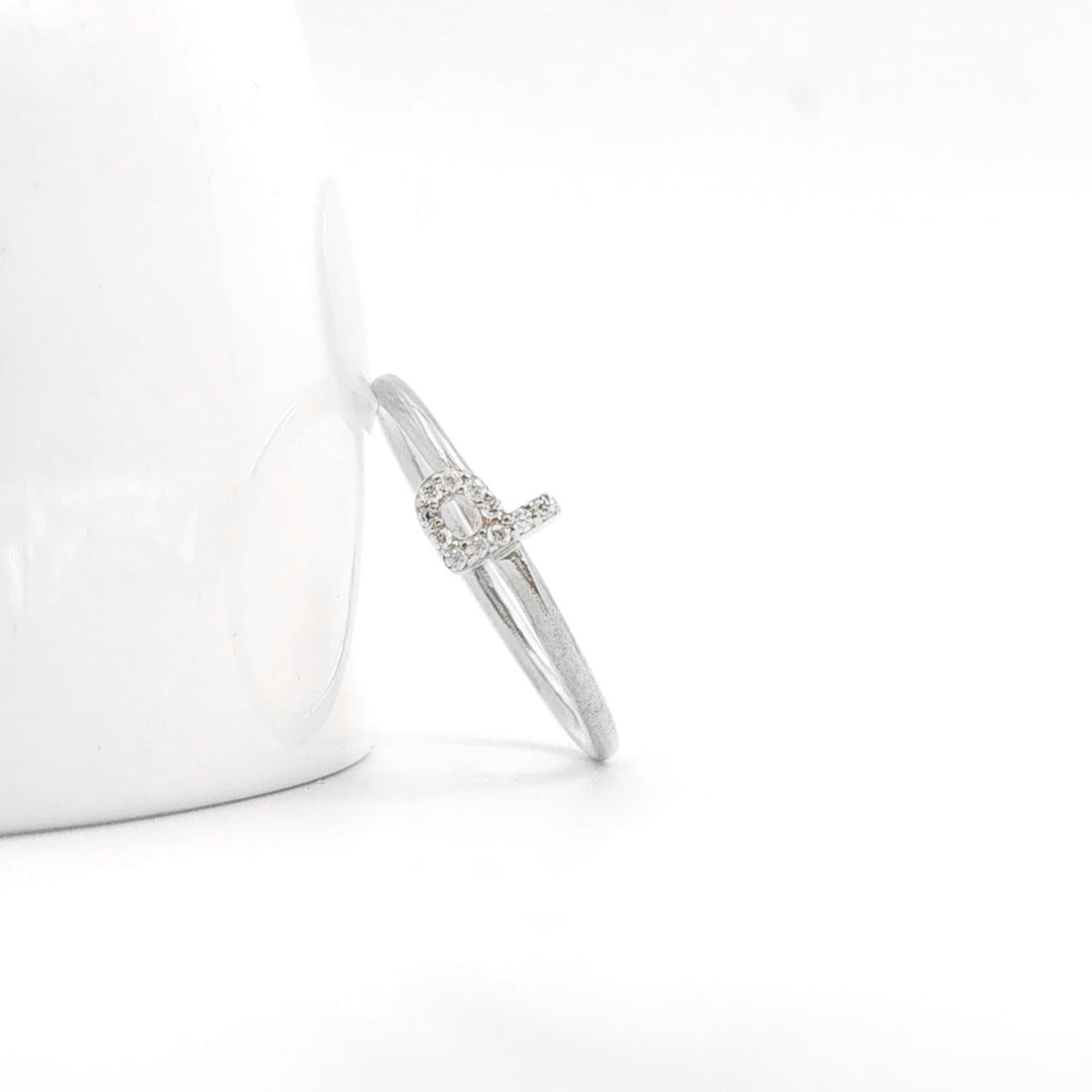 14K Gold Plated Signet Initial Ring, Gold Custom Ring, Sterling Silver Letter Ring, Personalized Initial Ring, Dainty Initial Jewelry