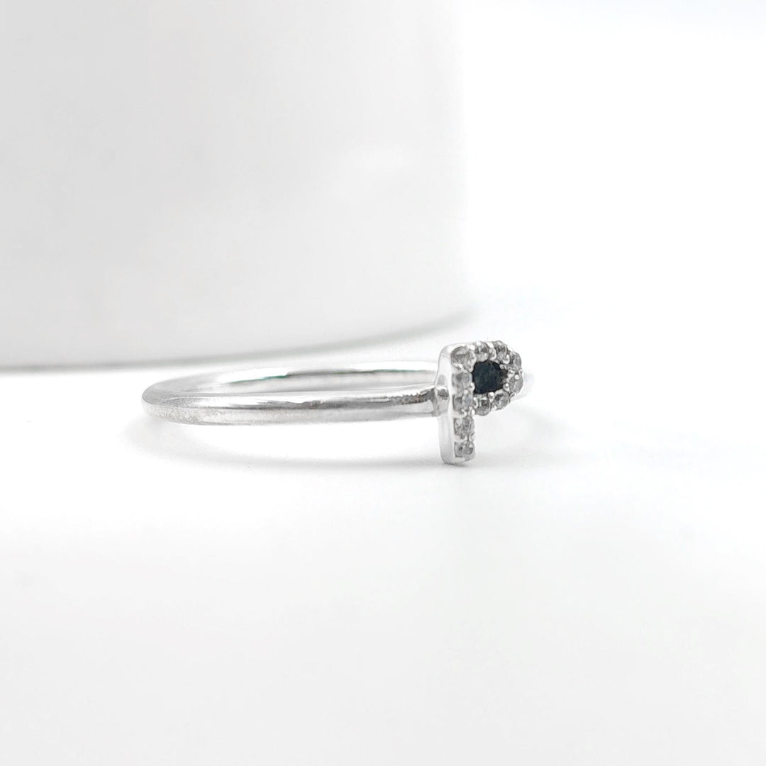 14K Gold Plated Signet Initial Ring, Gold Custom Ring, Sterling Silver Letter Ring, Personalized Initial Ring, Dainty Initial Jewelry