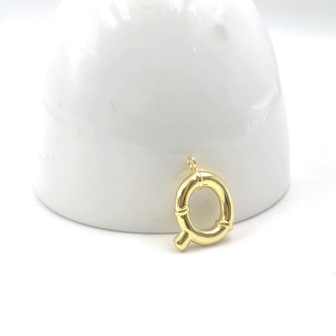 14K Gold Two Interlocking Special Custom Design Letter Pendant, Two Initials Pendant, Initial Letter Charm A-Z Pendant